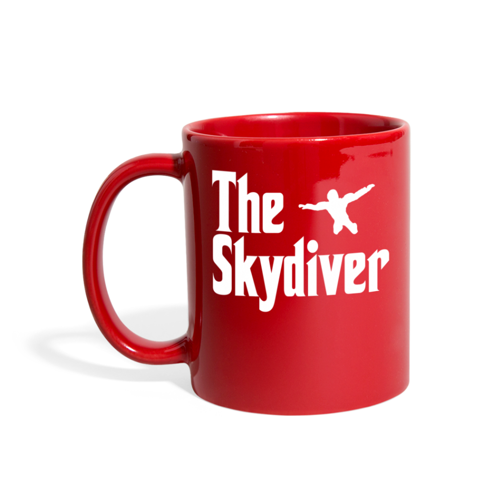 [SPOD] Skydiver, Skydiving, Skydiving Gift - The Skydiver - Black Coffee Mug, Tea Cup for people who love Skydiving - red