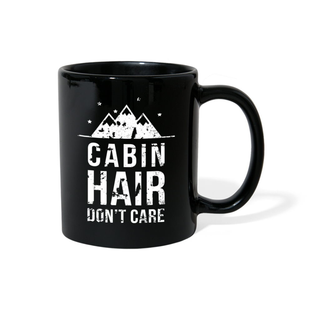 [SPOD] Mug Camping - Cabin hair don't care - Camp Camping Mug Coffee Cups (11oz) Black - black