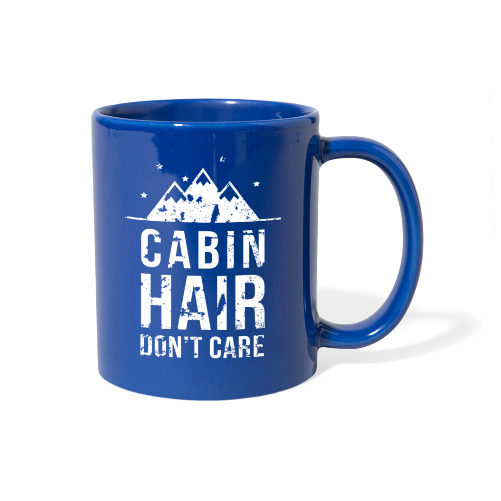 [SPOD] Mug Camping - Cabin hair don't care - Camp Camping Mug Coffee Cups (11oz) Black - royal blue