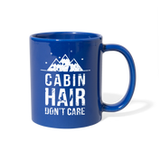 [SPOD] Mug Camping - Cabin hair don't care - Camp Camping Mug Coffee Cups (11oz) Black - royal blue