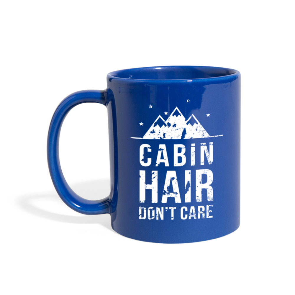 [SPOD] Mug Camping - Cabin hair don't care - Camp Camping Mug Coffee Cups (11oz) Black - royal blue