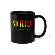 [SPOD] Mug Italian-American, Italian Heritage Sicilian and proud of it mug - Italian Mugs Italian Coffee Mugs (11oz) Black - black