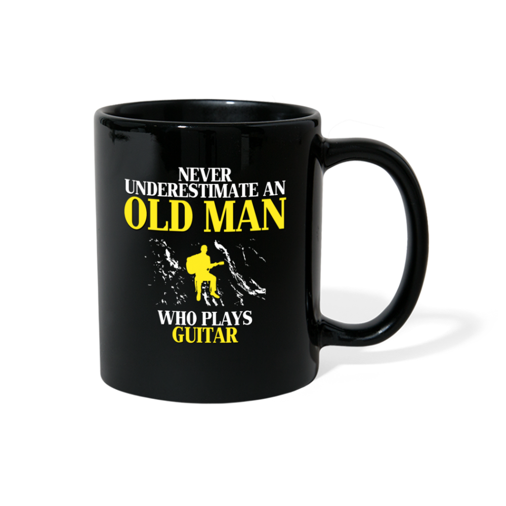 [SPOD]  Old man who loves Guitar Gift, Papa Gift, Grandpa Gift, Mug for Gramps Mug Papa Present, Dog Lover, Christmas gift, Father's day - black