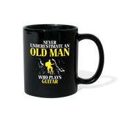 [SPOD]  Old man who loves Guitar Gift, Papa Gift, Grandpa Gift, Mug for Gramps Mug Papa Present, Dog Lover, Christmas gift, Father's day - black