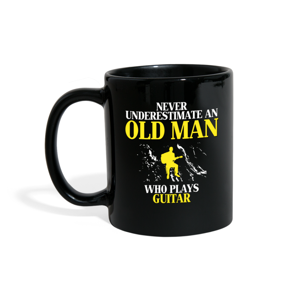 [SPOD]  Old man who loves Guitar Gift, Papa Gift, Grandpa Gift, Mug for Gramps Mug Papa Present, Dog Lover, Christmas gift, Father's day - black