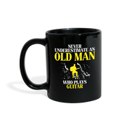 [SPOD]  Old man who loves Guitar Gift, Papa Gift, Grandpa Gift, Mug for Gramps Mug Papa Present, Dog Lover, Christmas gift, Father's day - black