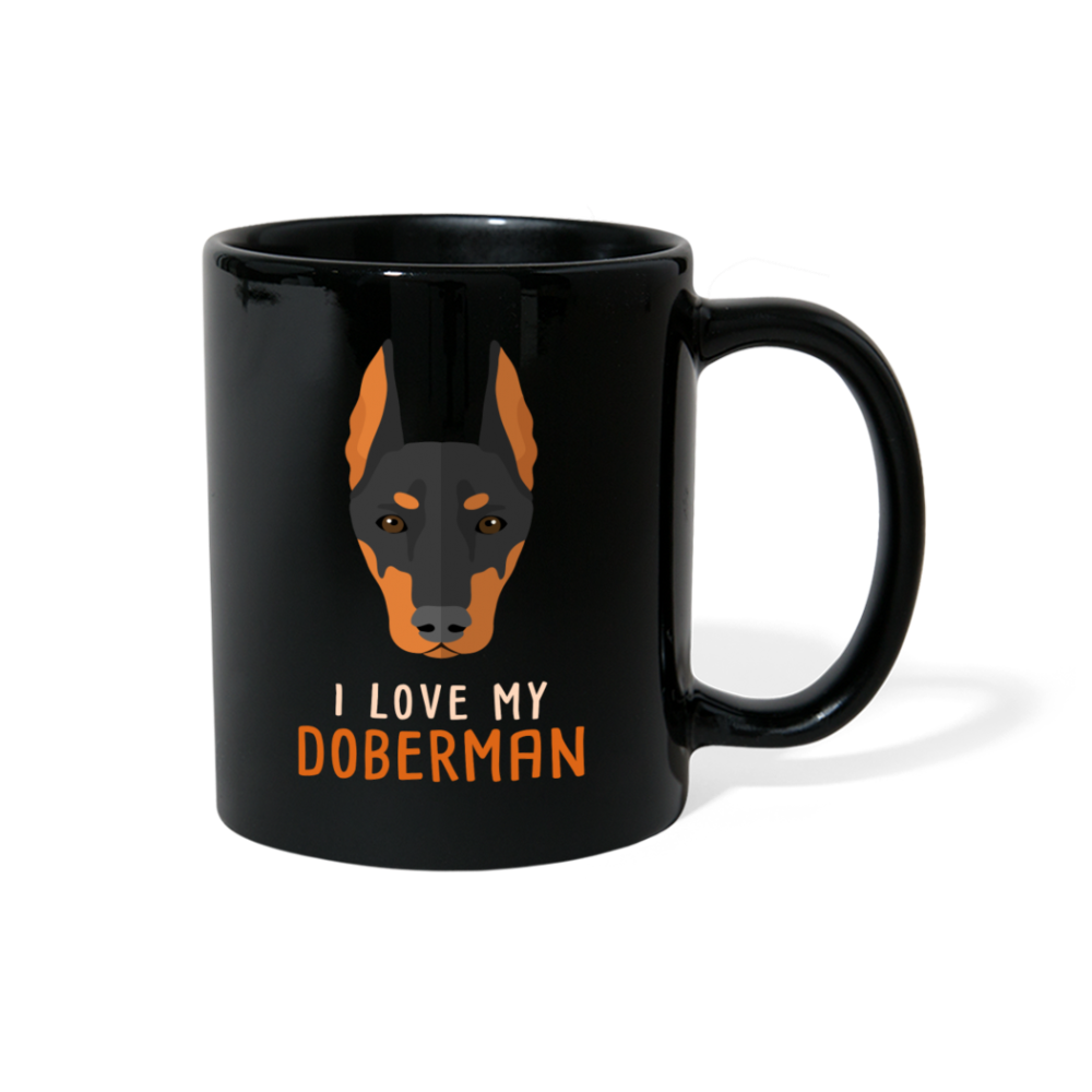 [SPOD]  Doberman mug - Doberman owner - I love my Doberman- Doberman Coffee cup Dog Lover 11oz Black - black