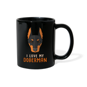 [SPOD]  Doberman mug - Doberman owner - I love my Doberman- Doberman Coffee cup Dog Lover 11oz Black - black