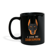 [SPOD]  Doberman mug - Doberman owner - I love my Doberman- Doberman Coffee cup Dog Lover 11oz Black - black