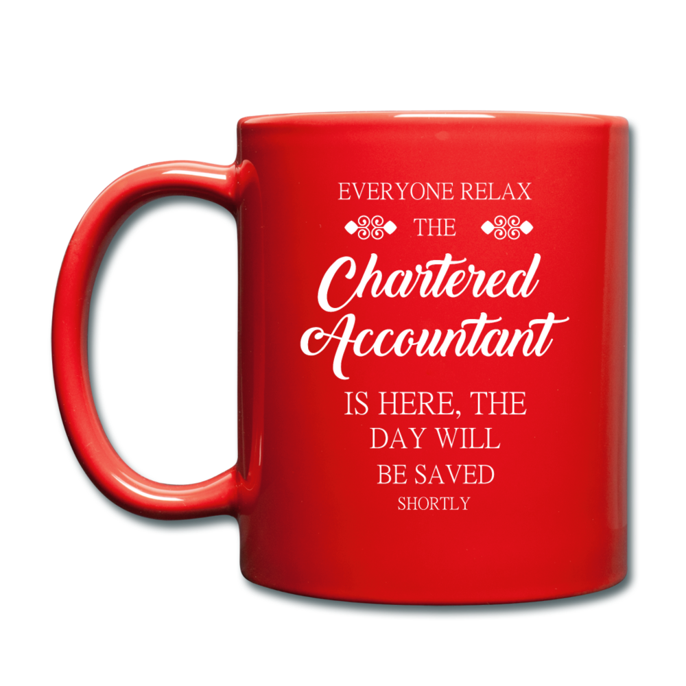Chartered Accountant Full Color Mug - red
