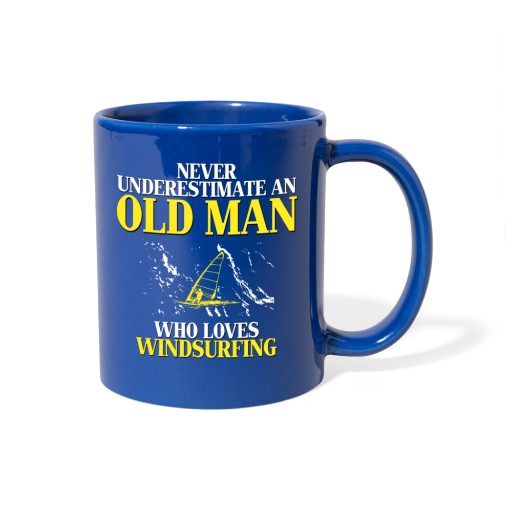 [SPOD] Old man who loves Windsurfing Gift, Papa Gift, Grandpa Gift, Mug for Gramps Mug Papa Present, Dog Lover, Christmas gift, Father's day - royal blue