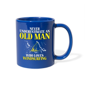 [SPOD] Old man who loves Windsurfing Gift, Papa Gift, Grandpa Gift, Mug for Gramps Mug Papa Present, Dog Lover, Christmas gift, Father's day - royal blue