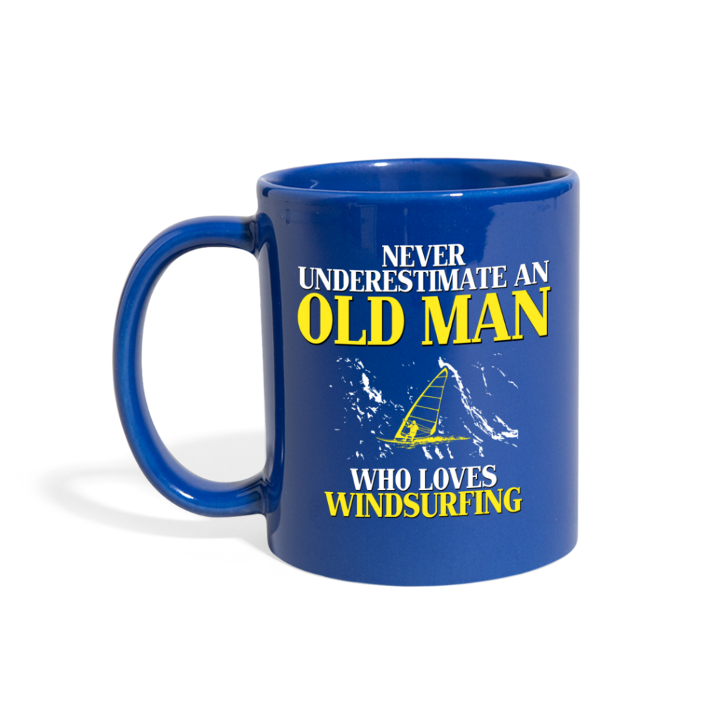 [SPOD] Old man who loves Windsurfing Gift, Papa Gift, Grandpa Gift, Mug for Gramps Mug Papa Present, Dog Lover, Christmas gift, Father's day - royal blue