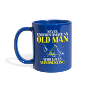 [SPOD] Old man who loves Windsurfing Gift, Papa Gift, Grandpa Gift, Mug for Gramps Mug Papa Present, Dog Lover, Christmas gift, Father's day - royal blue