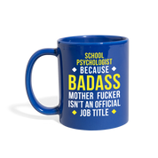 [SPOD]  Mug School psychologist mug - Badass School psychologist mug - School psychologist coffee mug School psychologist coffee cup (11oz) Black - royal blue