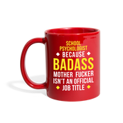 [SPOD]  Mug School psychologist mug - Badass School psychologist mug - School psychologist coffee mug School psychologist coffee cup (11oz) Black - red