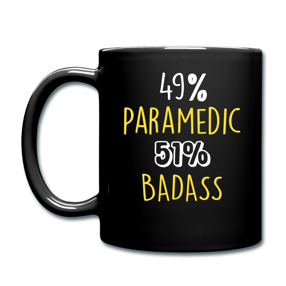 49% Paramedic 51% Badass Full Color Mug - black