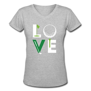 Love Golf Women's V-Neck T-Shirt - gray
