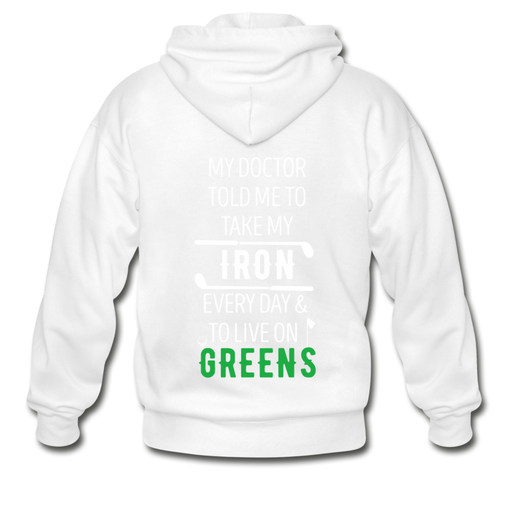 Take my iron every day Gildan Heavy Blend Adult Zip Hoodie - white