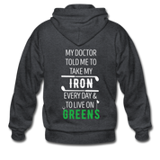 Take my iron every day Gildan Heavy Blend Adult Zip Hoodie - deep heather