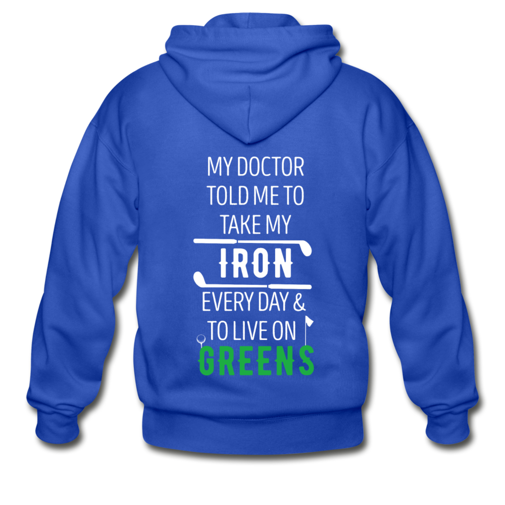 Take my iron every day Gildan Heavy Blend Adult Zip Hoodie - royal blue