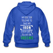 Take my iron every day Gildan Heavy Blend Adult Zip Hoodie - royal blue
