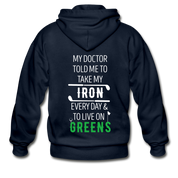 Take my iron every day Gildan Heavy Blend Adult Zip Hoodie - navy