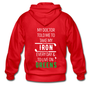Take my iron every day Gildan Heavy Blend Adult Zip Hoodie - red