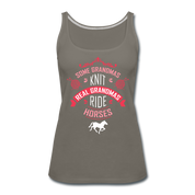 Real Grandmas ride horses Women’s Premium Tank Top - asphalt gray