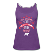Real Grandmas ride horses Women’s Premium Tank Top - purple