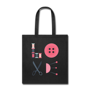Sewing LOVE Cotton Tote Bag - black