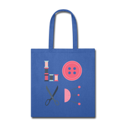 Sewing LOVE Cotton Tote Bag - royal blue