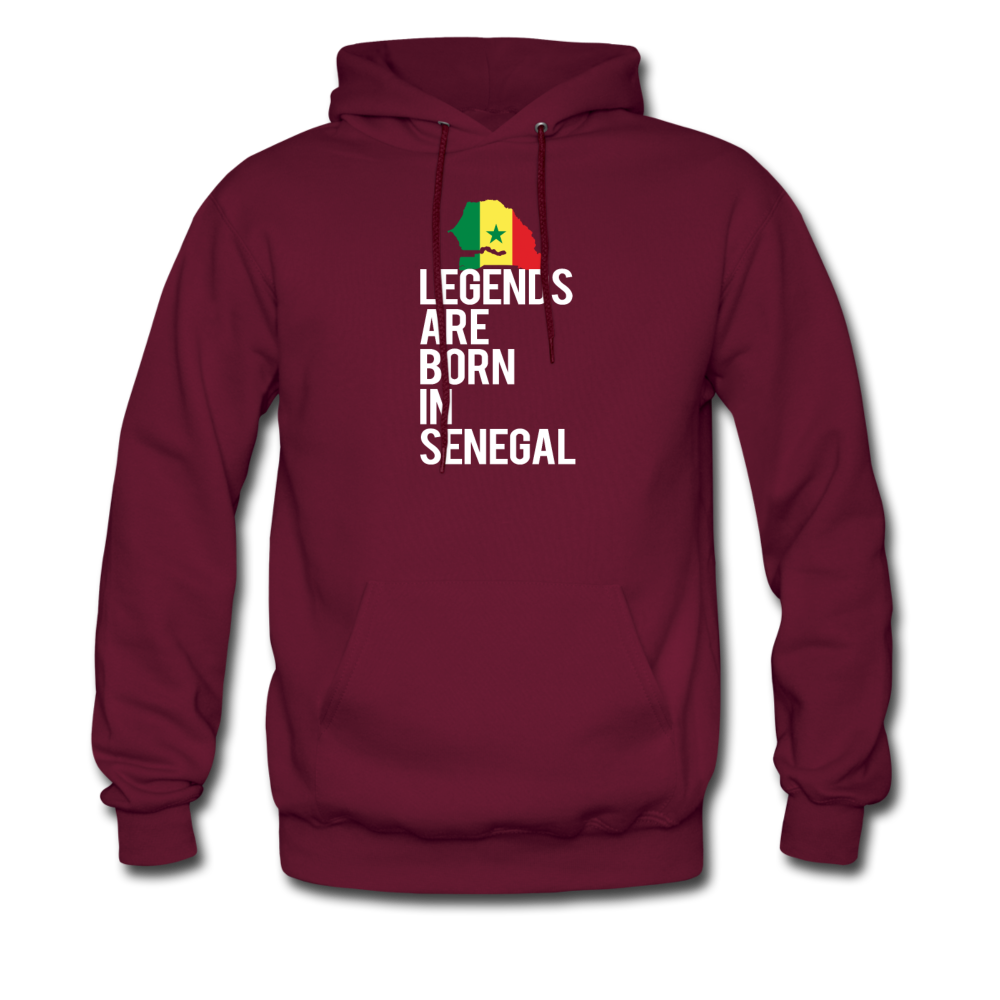 Legends are born in Senegal Unisex Hoodie - burgundy