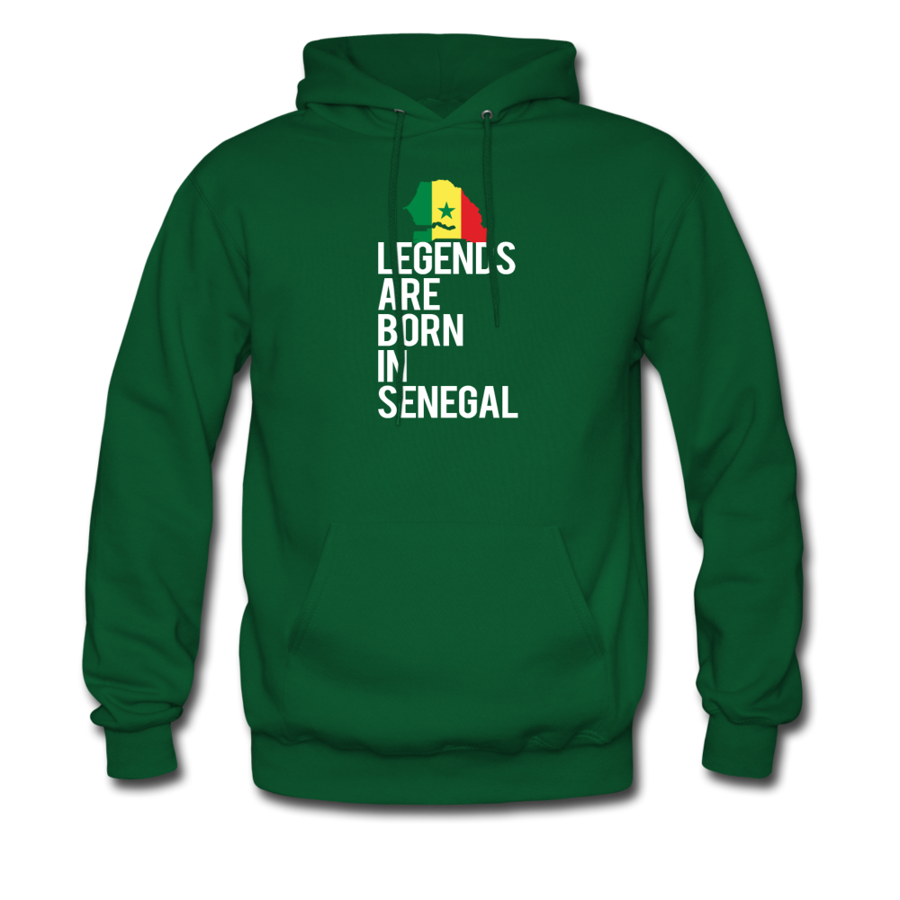Legends are born in Senegal Unisex Hoodie - forest green
