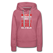 Happy to demonstrate what hits like a girl really means Women’s Premium Hoodie - mauve