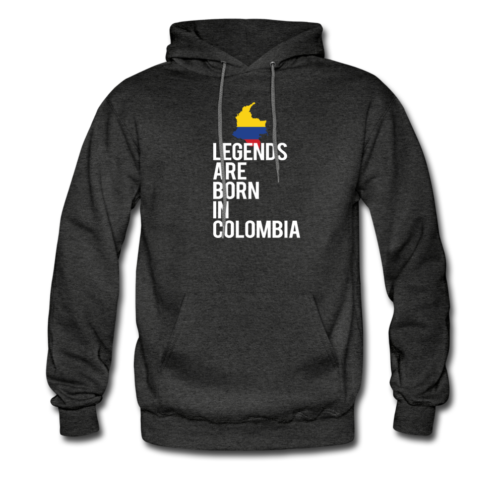 Legends are born in Colombia Unisex Hoodie - charcoal grey