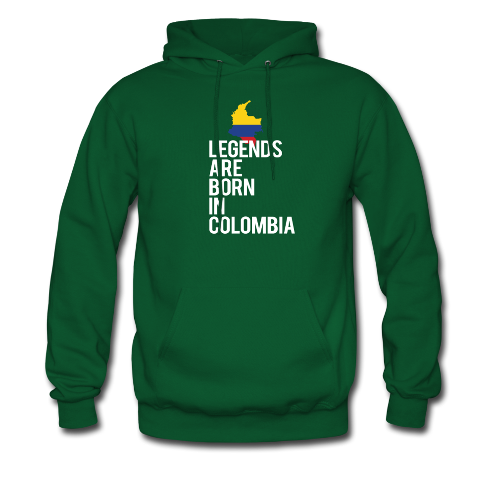 Legends are born in Colombia Unisex Hoodie - forest green