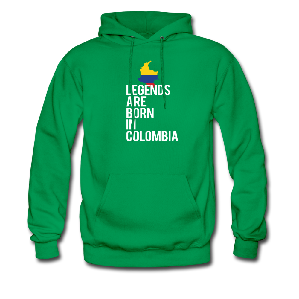 Legends are born in Colombia Unisex Hoodie - kelly green