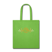 Basketball pulse Cotton Tote Bag - lime green