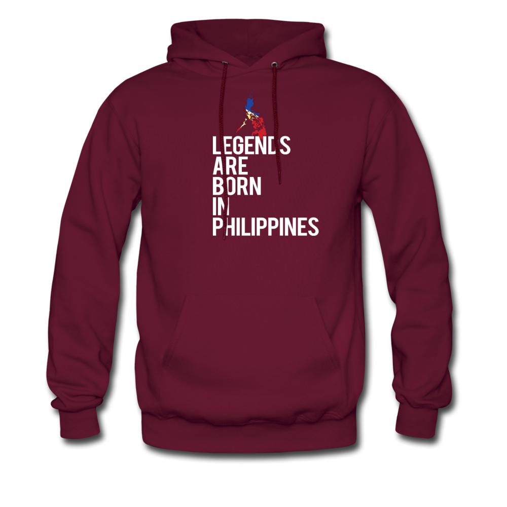 Legends are born in Philippines Unisex Hoodie - burgundy