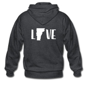 Love Vermont Unisex Zip Hoodie - deep heather