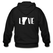 Love Vermont Unisex Zip Hoodie - black