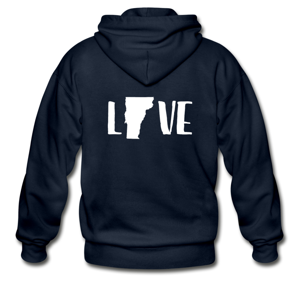 Love Vermont Unisex Zip Hoodie - navy
