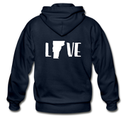 Love Vermont Unisex Zip Hoodie - navy