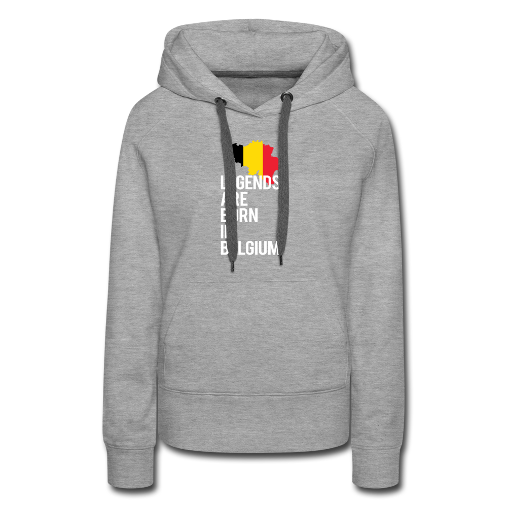Legends are born in Belgium Women’s Premium Hoodie - heather grey