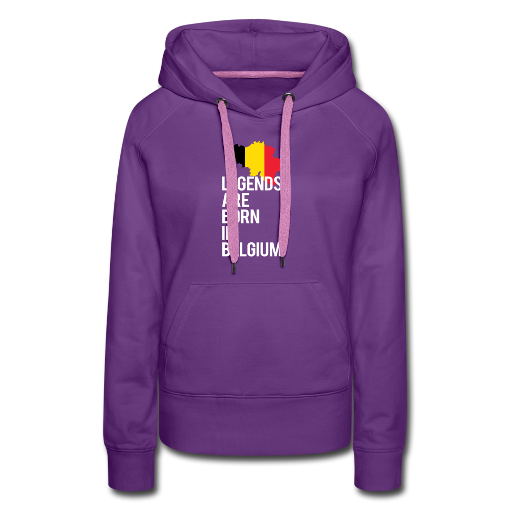 Legends are born in Belgium Women’s Premium Hoodie - purple
