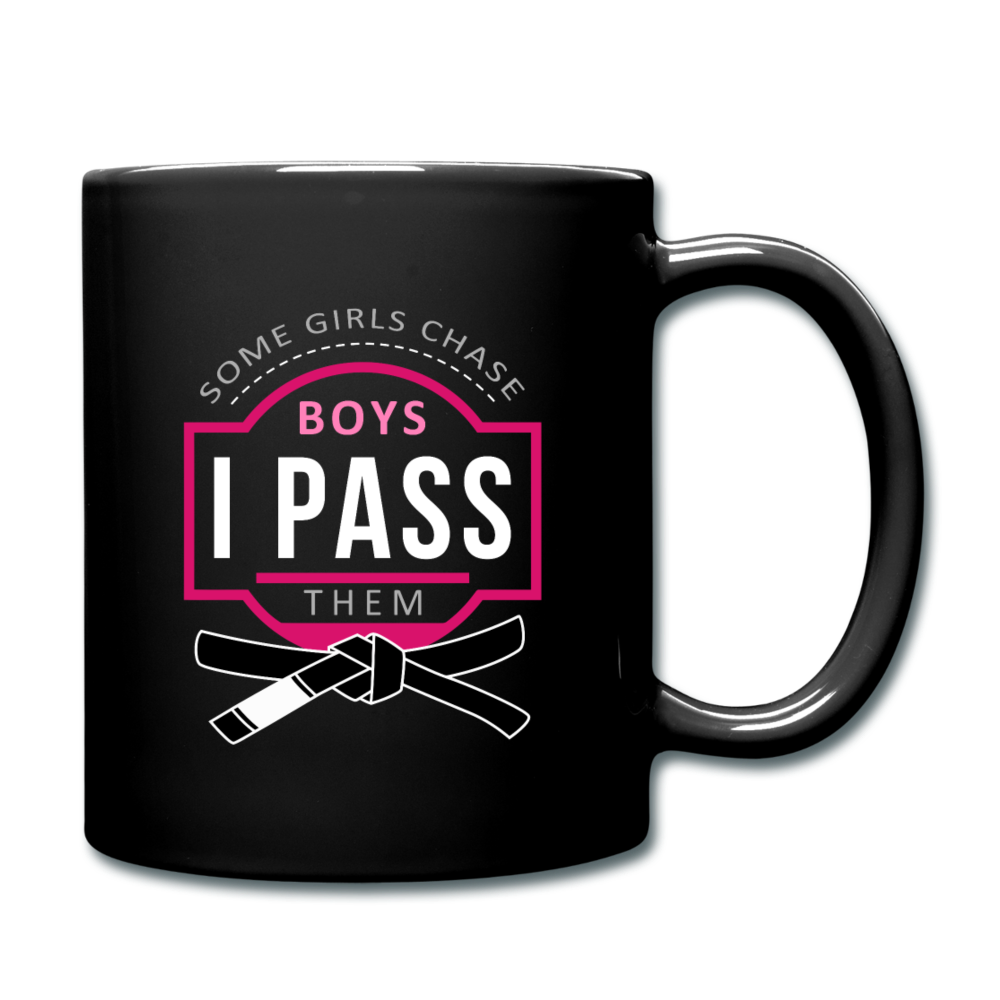 Some girls chase boys I pass them Full Color Mug - black