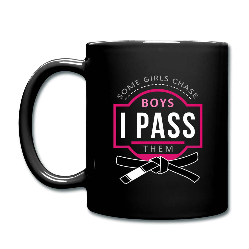 Some girls chase boys I pass them Full Color Mug - black