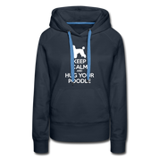 Keep Calm and Hug Your Poodle Women’s Premium Hoodie - navy