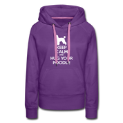 Keep Calm and Hug Your Poodle Women’s Premium Hoodie - purple
